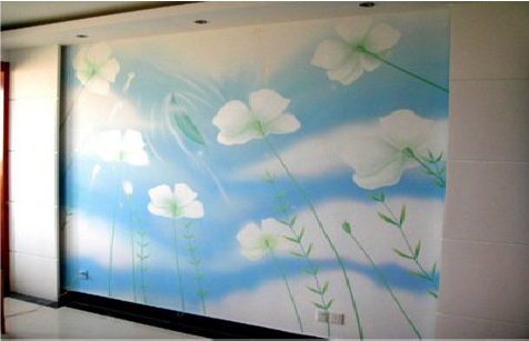 甘洛画墙绘怎么画好白云的蓬松感？