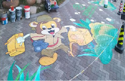 甘洛夏季画地面彩绘会遇到的问题