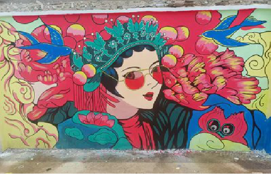 甘洛墙体彩绘-网红墙