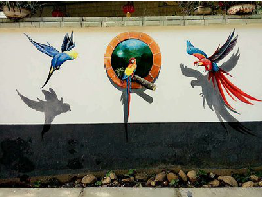 甘洛视觉错位-3D墙绘设计