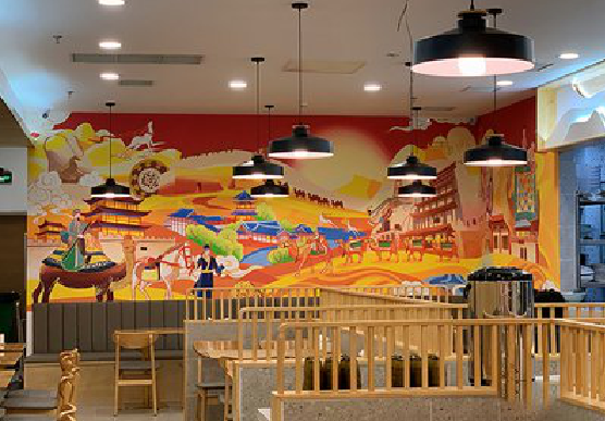 甘洛商业空间彩绘介绍。