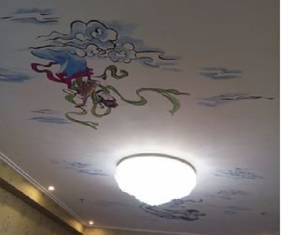 甘洛如何快速绘制天花板上的手绘墙？