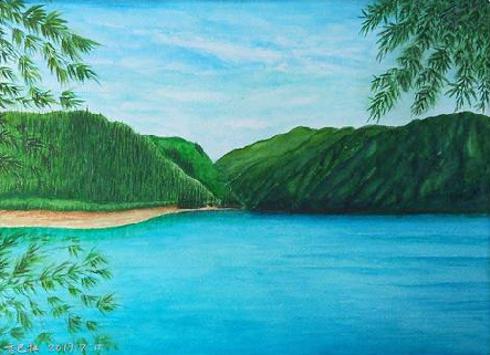 甘洛在墙绘中，如何绘画绿水青山？